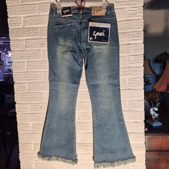 Vintage Yagi Jeans.Size 9.Flared bottoms with fringe. Made in Russia.New. Tags! - Picture 4 of 6